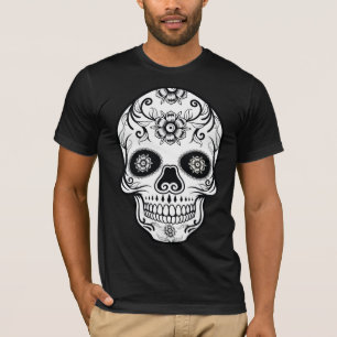 elegant Dia de los Muertos Skull  ワイシャツ Tシャツ