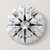 Elegant Diamond Inspired 3" Button - Custom Design 缶バッジ (正面)