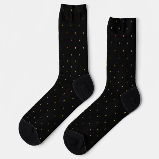 Elegant Diamond Shaped Teardrop Pattern Socks ソックス (左)