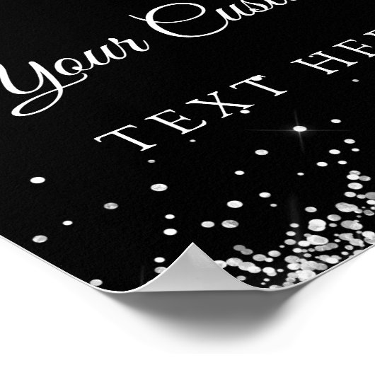 Elegant Diamonds 70th Birthday Party Table Sign ポスター (角)