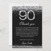 Elegant Diamonds 90th Birthday Thank you Card サンキューカード (正面)