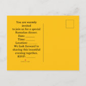 Elegant dinner invitation postcard インビテーションポストカード (裏面)
