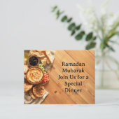 Elegant dinner invitation postcard インビテーションポストカード (スタンド正面)