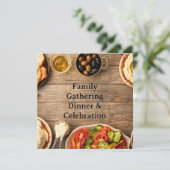 Elegant dinner invitation postcard 招待状 (スタンド正面)