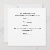 Elegant dinner invitation postcard 招待状 (裏面)