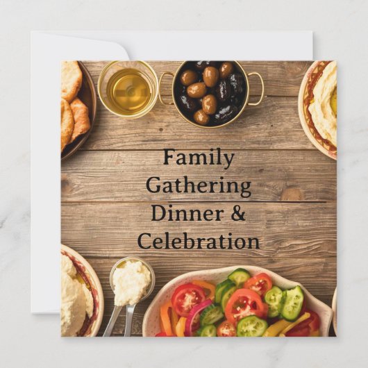 Elegant dinner invitation postcard 招待状 (正面)