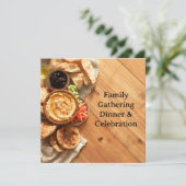 Elegant dinner invitation postcard 招待状 (スタンド正面)