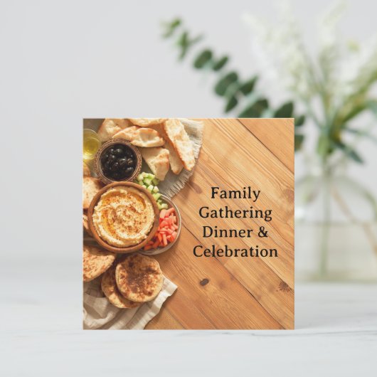 Elegant dinner invitation postcard 招待状 (スタンド正面)