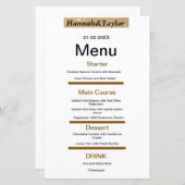 Elegant dinner party menu template (正面/裏面)
