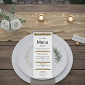 Elegant dinner party menu template メニュー