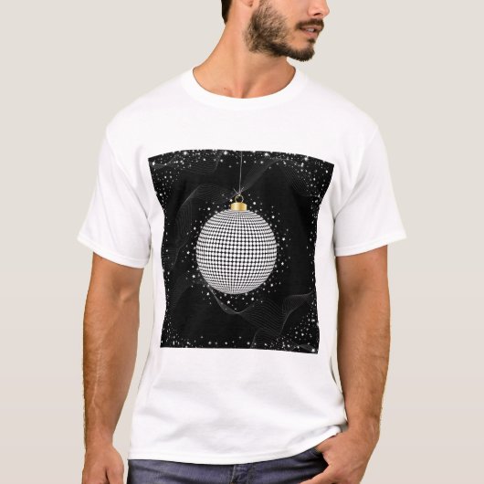 Elegant Disco Ball Christmas Ornament Tシャツ (正面)