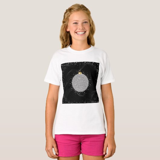 Elegant Disco Ball Christmas Ornament Tシャツ (正面フル)