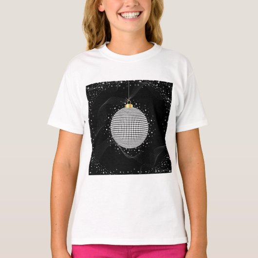 Elegant Disco Ball Christmas Ornament Tシャツ (正面)