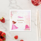 Elegant Disney princess birthday スタンダードカクテルナプキン (インサイチュ)