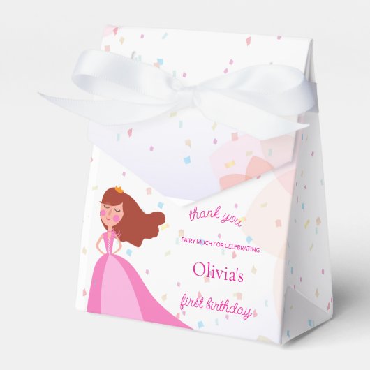 Elegant Disney princess birthday フェイバーボックス (正面サイド)