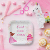 Elegant Disney princess birthday ペーパープレート (パーティー)