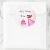 Elegant Disney princess birthday ラウンドシール (バッグ)