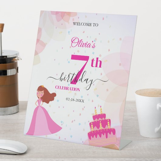 Elegant Disney princess birthday 台座サイン (インサイチュ)