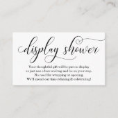 Elegant Display Shower Insert for Invitation エンクロージャーカード (正面)