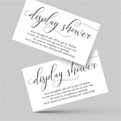 Elegant Display Shower Insert for Invitation エンクロージャーカード