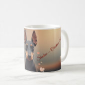 Elegant Doberman Pinscher Silhouette Mug – Persona コーヒーマグカップ (正面右)