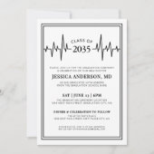 Elegant Doctor Medical Nursing School Graduation 招待状 (正面)