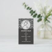 Elegant Dog Grooming Salon Business Card  予約カード (スタンド正面)