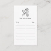 Elegant Dog Grooming Salon Business Card  予約カード (裏面)