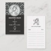 Elegant Dog Grooming Salon Business Card  予約カード (正面/裏面)