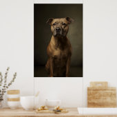 Elegant Dog Silhouette ポスター (キッチン)