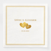 Elegant Double Heart Initials Wedding (正面)