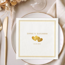 Elegant Double Heart Initials Wedding