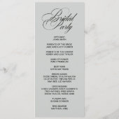 Elegant double side program card  プログラム (裏面)