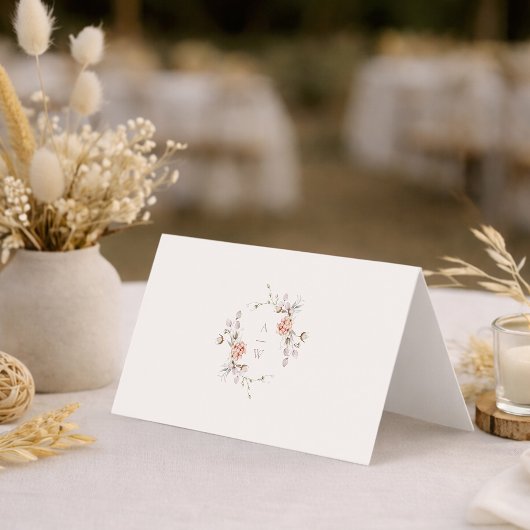 Elegant Double-Sided Wedding Place Card