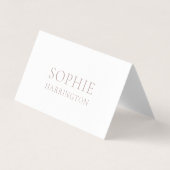 Elegant Double-Sided White Wedding Place Card (正面)
