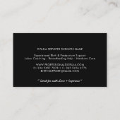 Elegant Doula Midwife Birth Coach 名刺 (裏面)