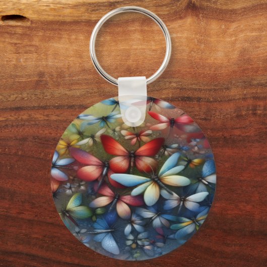 Elegant Dragonflies Keychain キーホルダー (正面)