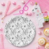 Elegant Dragonflies & Wildflowers ペーパープレート (パーティー)