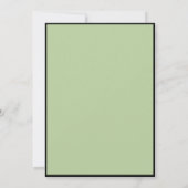 Elegant dress 15th birthday sage green Quinceanera 招待状 (裏面)