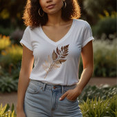 Elegant Dried Brown Leaf Botanical Tシャツ