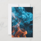 Elegant Dual Flame Wedding Invitation 出欠カード (裏面)