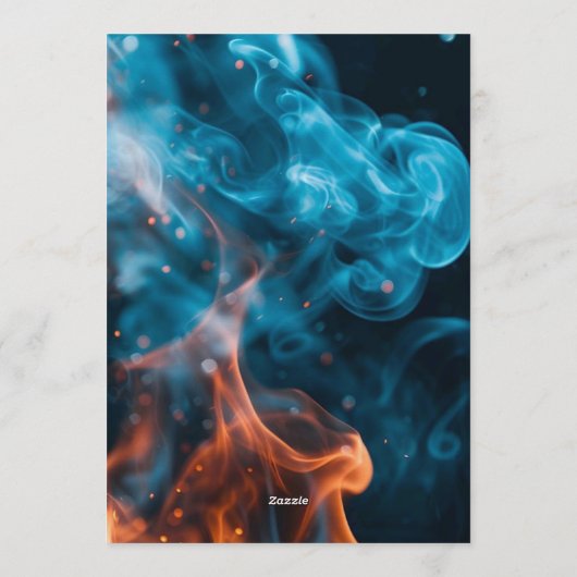 Elegant Dual Flame Wedding Invitation 招待状 (裏面)