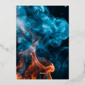 Elegant Dual Flame Wedding Invitation 箔招待状 (裏面)