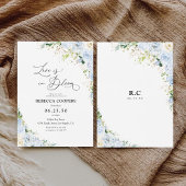 Elegant Dusty Blue Bridal Shower Invitation 招待状