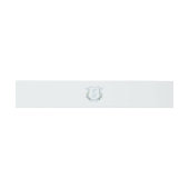 Elegant Dusty Blue Floral Crest Wedding 招待状ベリーバンド (フラット)