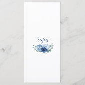 Elegant Dusty Blue Floral Eucalyptus Wedding メニュー (裏面)