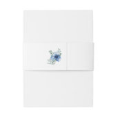 Elegant Dusty Blue Floral Eucalyptus Wedding  招待状ベリーバンド (裏面例)