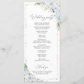 Elegant Dusty Blue Floral Wedding Program プログラム (裏面)