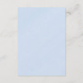 Elegant Dusty Blue Floral wedding QR code Details エンクロージャーカード (裏面)