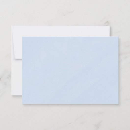 Elegant Dusty Blue gold  Wedding QR code RSVP (裏面)